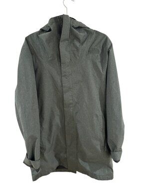 The North Face Rain Jacket Men’s Medium Gray Hooded Waterproof Shell